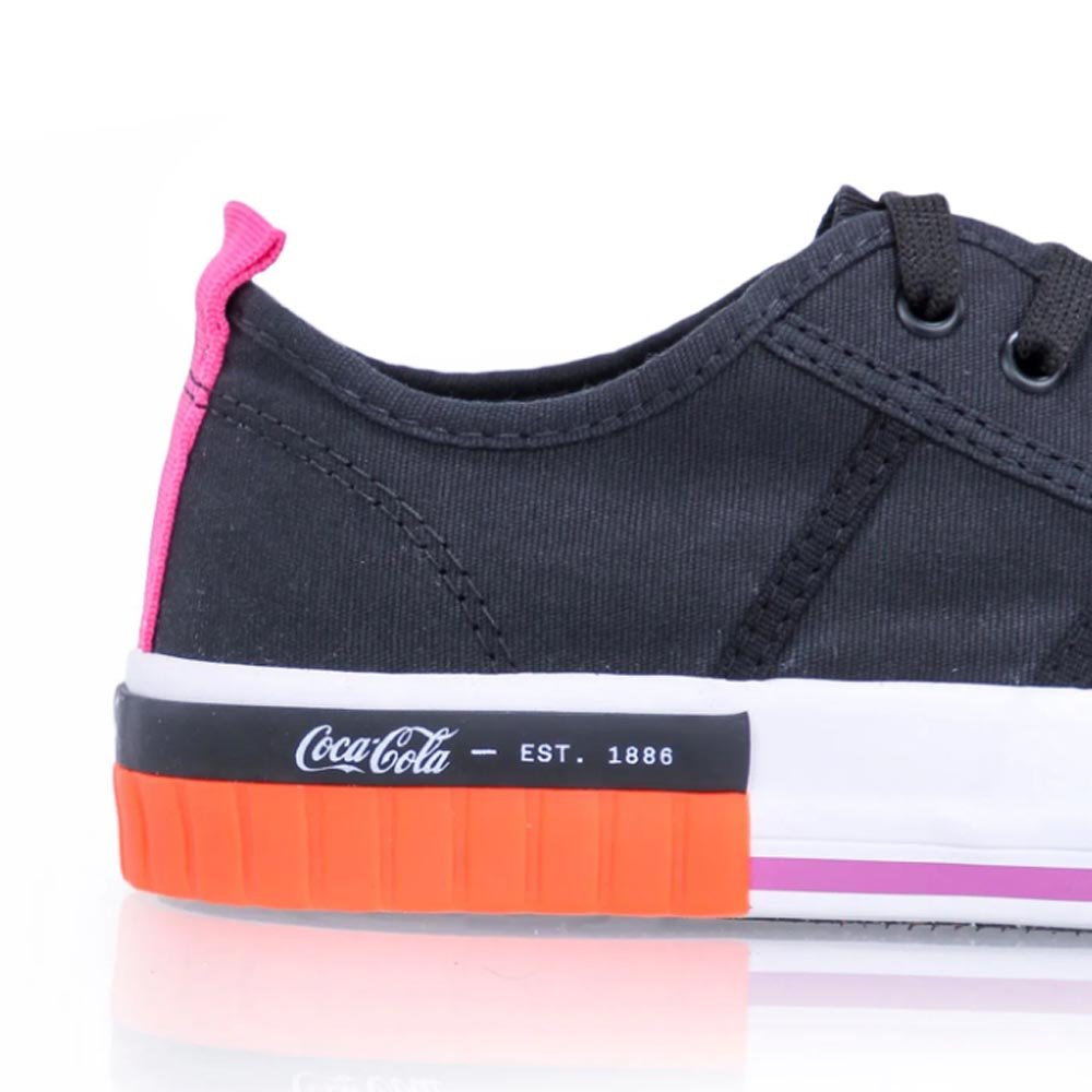 Tênis Casual Feminino Coca-Cola Shoes Copacabana - Preto Preto 3