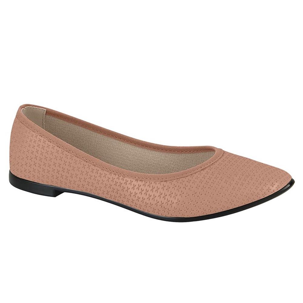 Kit com 3 Sapatilhas Moleca Microperfuros E Napa - Preto/Nude Preto/Bege/Preto 3