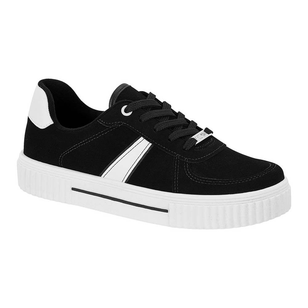 Tênis Vizzano Camurça Feminino - Preto/ Branco Preto 1