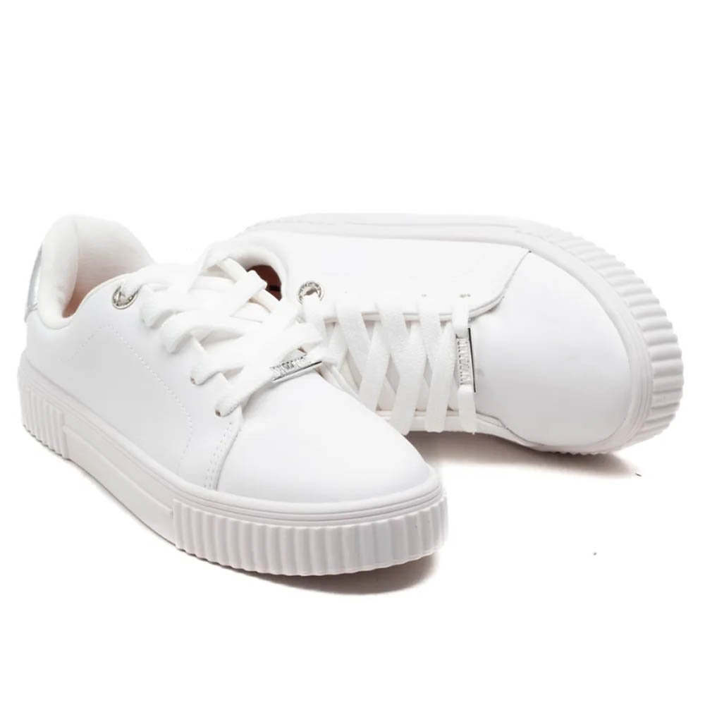 Tênis Feminino Vizzano Casual Detalhe- Branco/ Cinza Branco 2