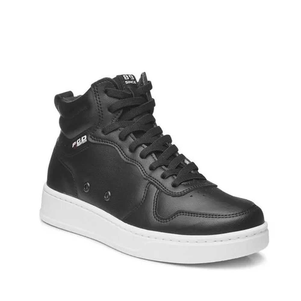 Tênis Casual Pegada Masculino Microfibra- Preto Preto 2