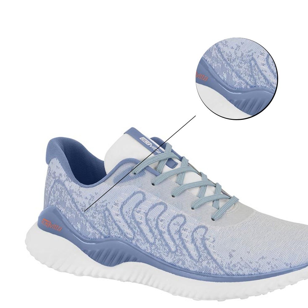 Tênis Actvitta Esportivo Feminino - Jeans/ Branco Azul 2