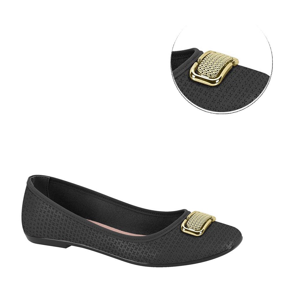 Sapatilha Moleca Feminina Firenze Napa- Preto Preto 2