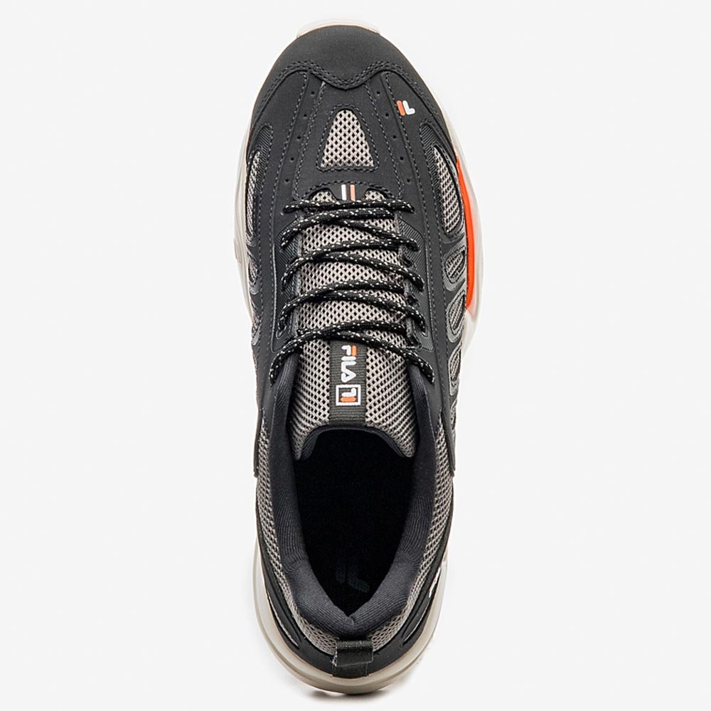 Tênis Fila ADR Masculino Esportivo - Preto/ Grafite/ Laranja Preto/Cinza 2