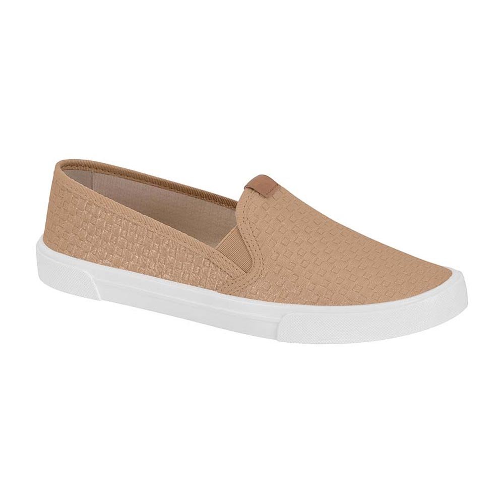 Tênis Feminino Slip On Moleca Tressê- Nude Bege 2