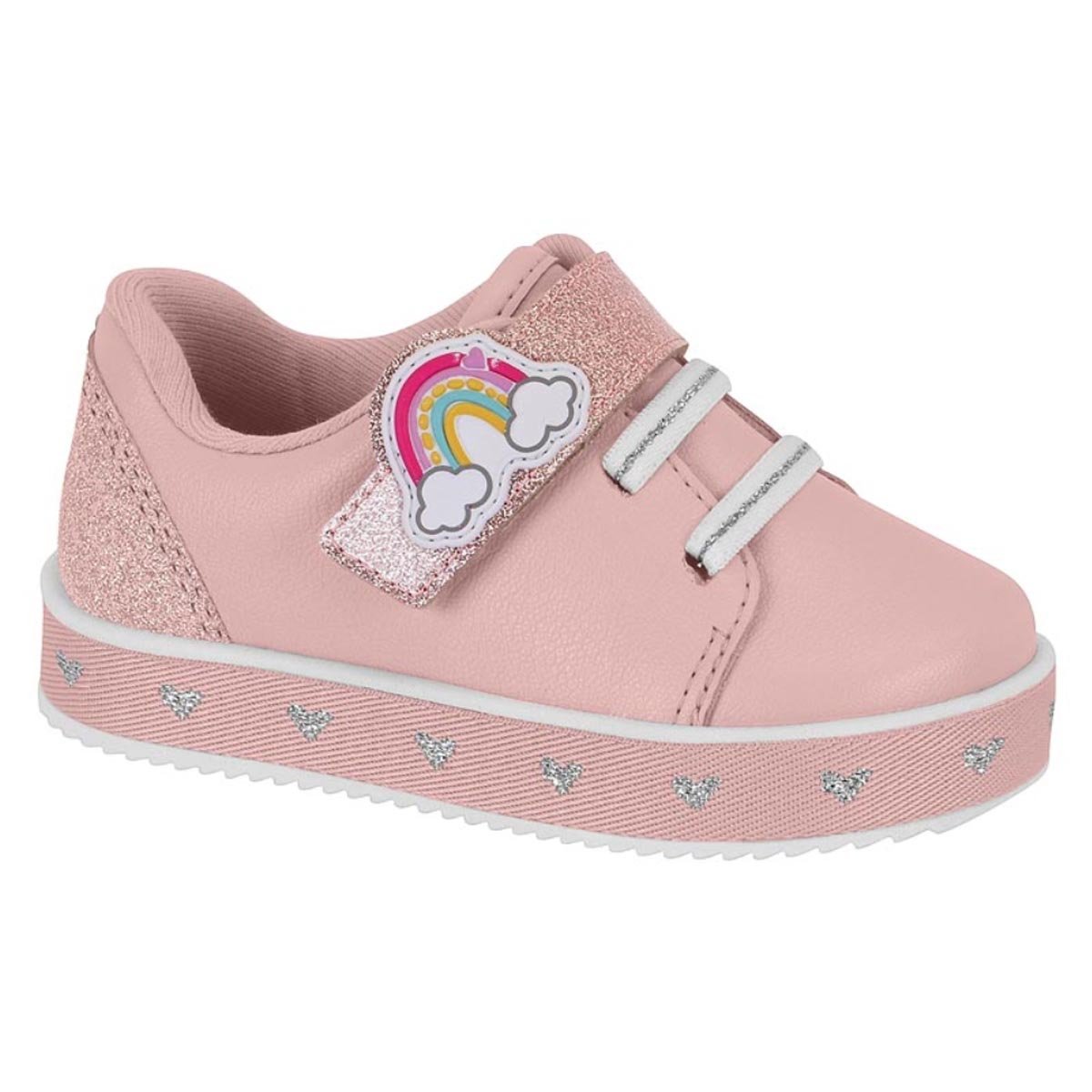 Tenis Infantil Menina Molekinha Calce Fácil Velcro - Rosa Rosa 1