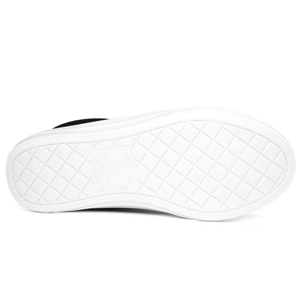 Tênis Feminino Moleca Casual Urbano - Preto/ Branco Preto/Branco 5