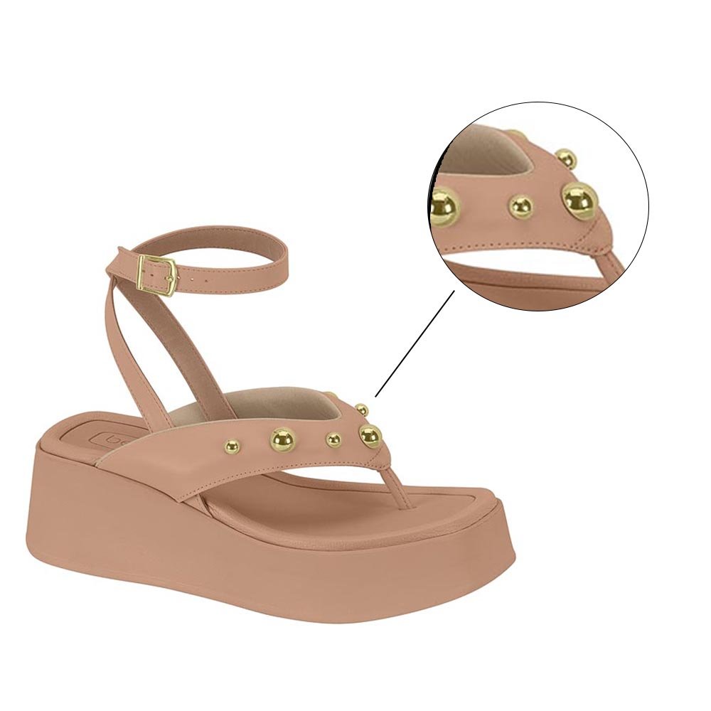 Tamanco Flat Feminino Beira Rio Ajuste - Nude Nude 2