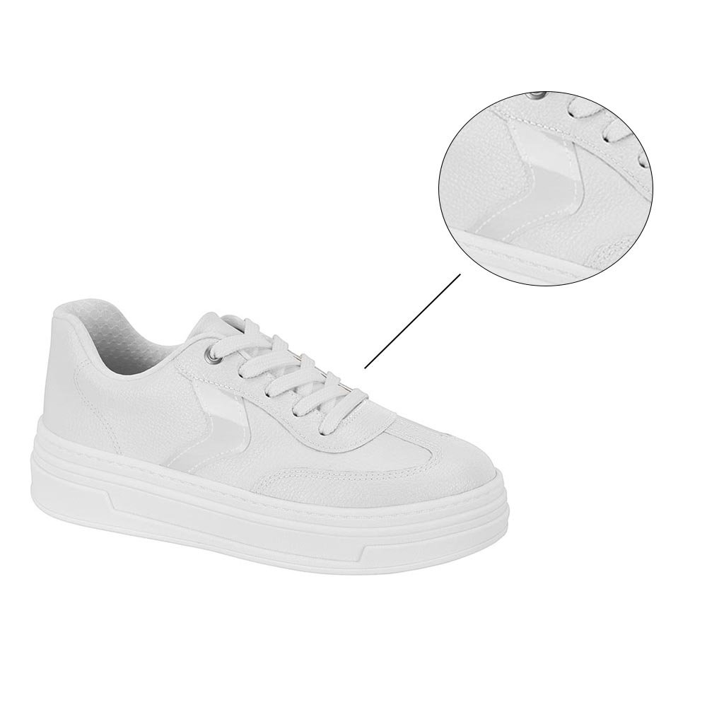 Tênis Feminino Casual Beira Rio Urbano - Branco Branco 2