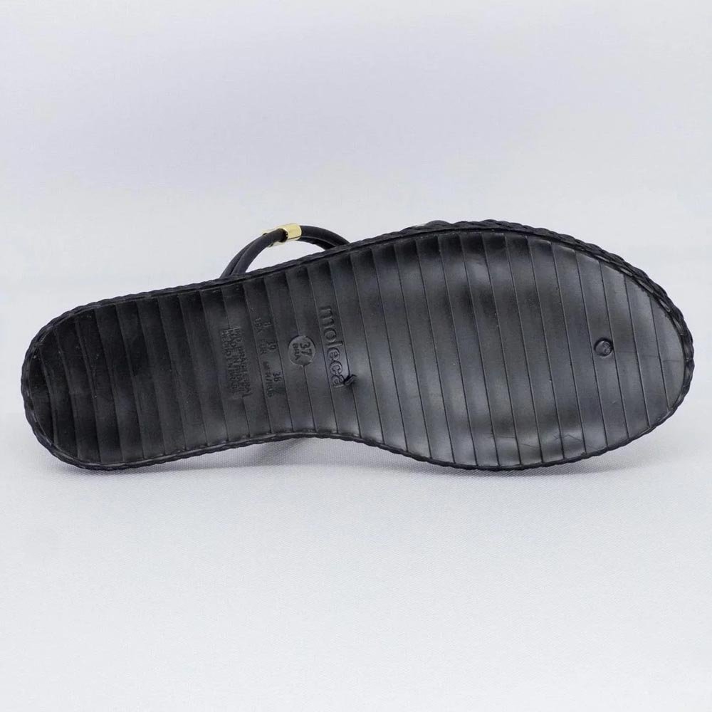 Sandalia Rasteira Moleca Feminina Flatform Casual Tiras - Preto Preto 5