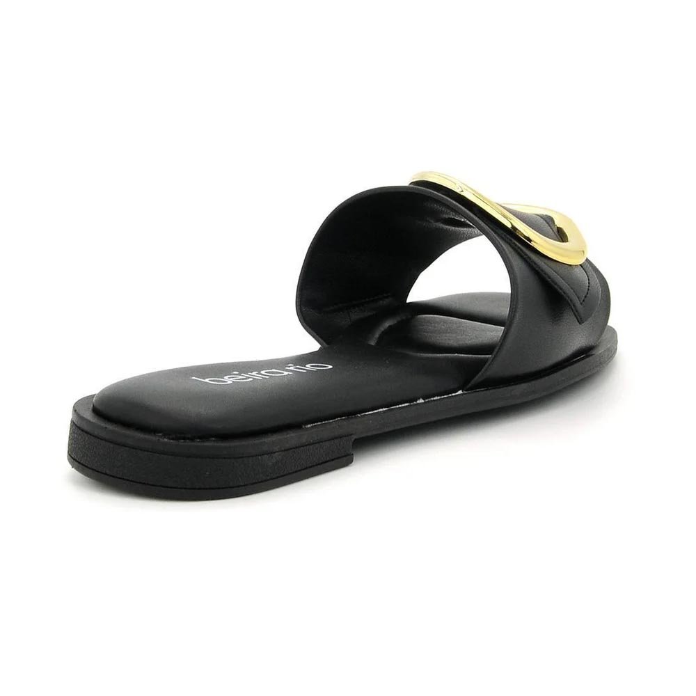 Sandália Beira Rio Conforto Rasteirinha Preto Preto 4