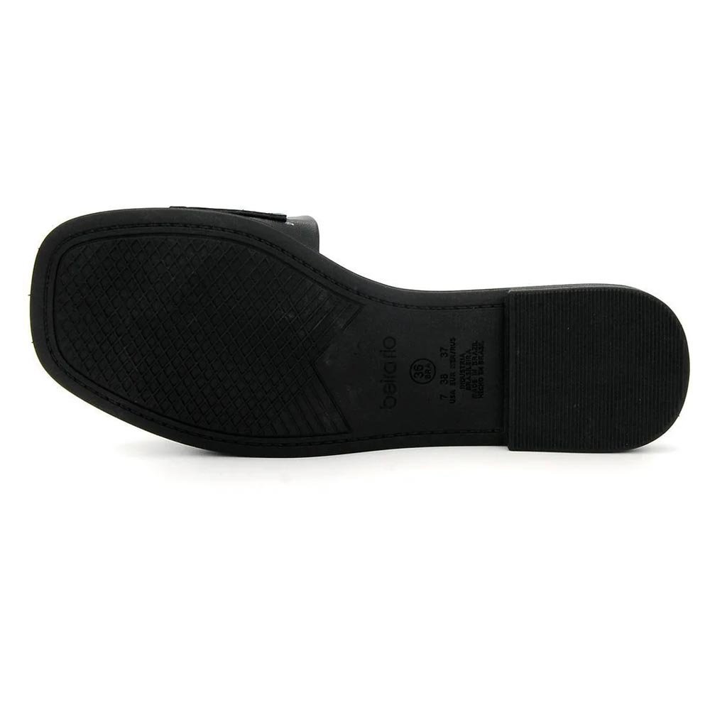 Sandália Beira Rio Conforto Rasteirinha Preto Preto 5