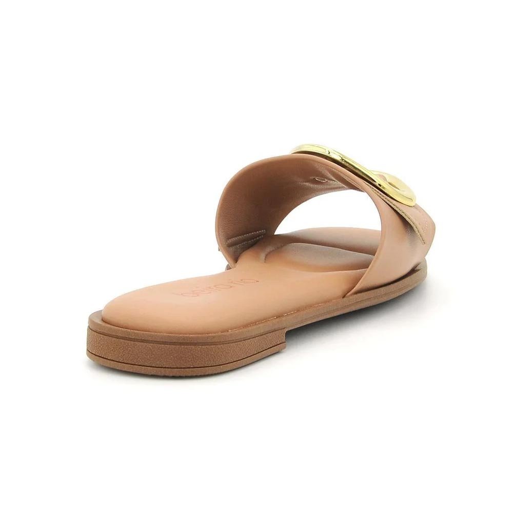 Sandália Beira Rio Conforto Rasteirinha Nude Bege 3