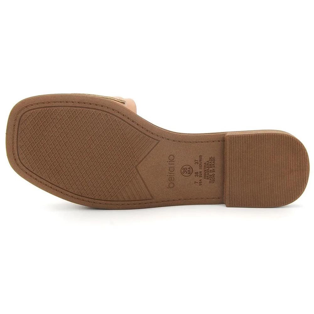 Sandália Beira Rio Conforto Rasteirinha Nude Bege 4