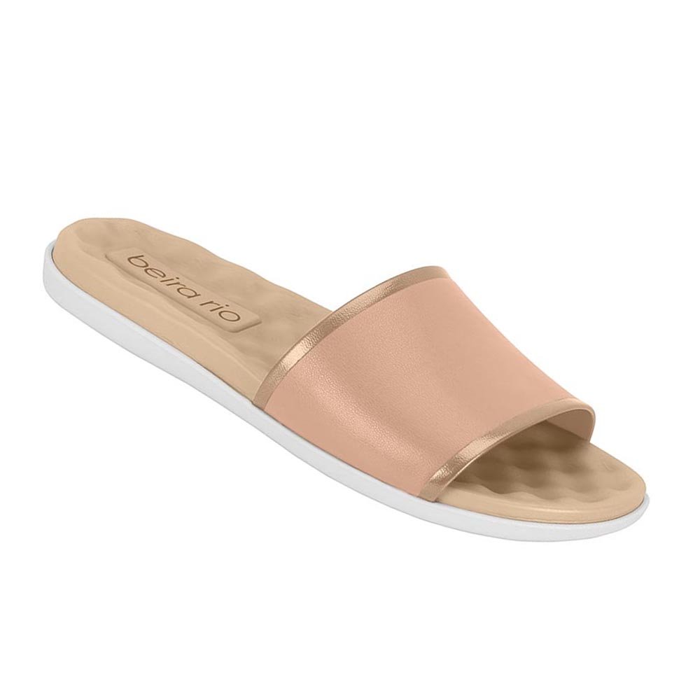 Rasteirinha Beira Rio Sandália Slide Feminino Nude Nude 2