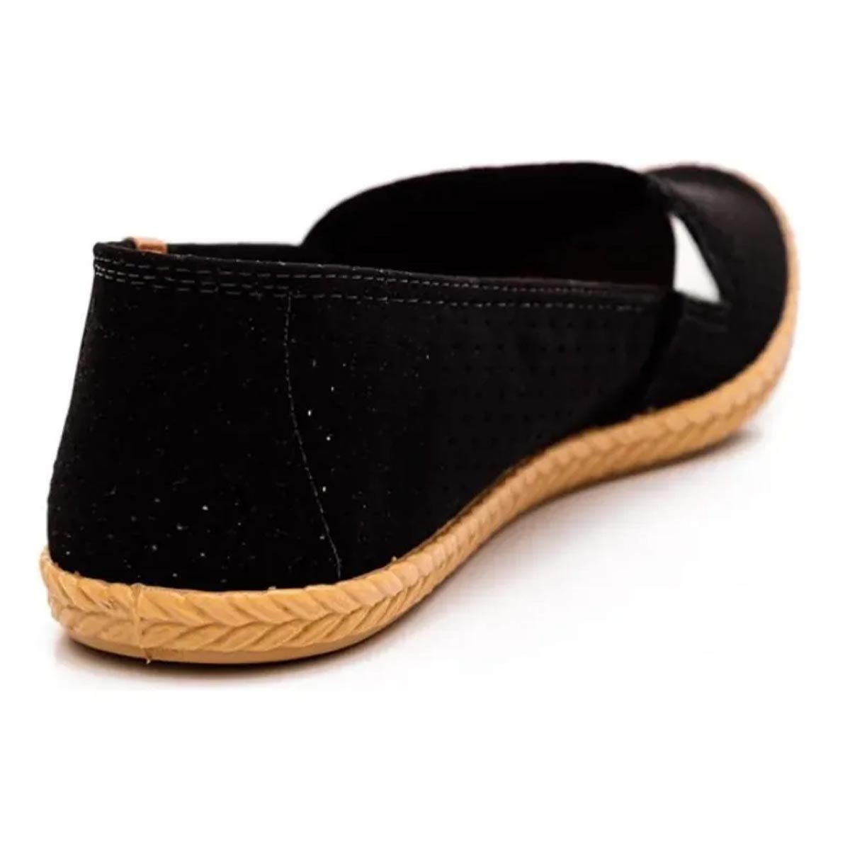 Kit 2 Pares de Sapatilhas Alpargatas Moleca Microperfuros - Preto Nude Preto/Rosa 2