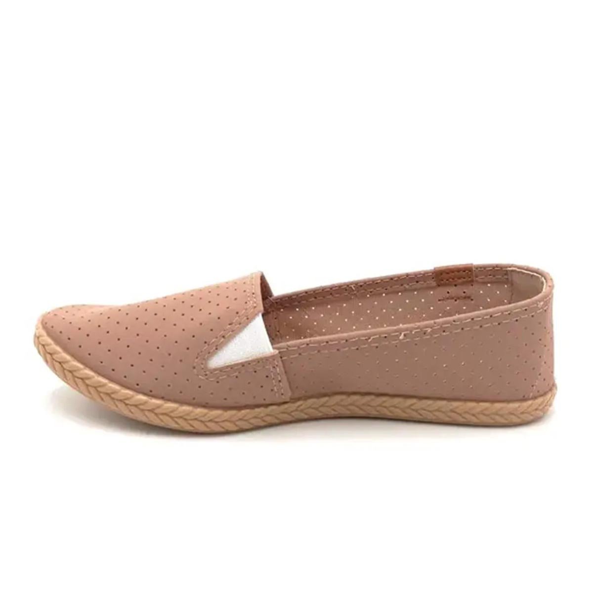 Kit 2 Pares de Sapatilhas Alpargatas Moleca Microperfuros - Preto Nude Preto/Rosa 6