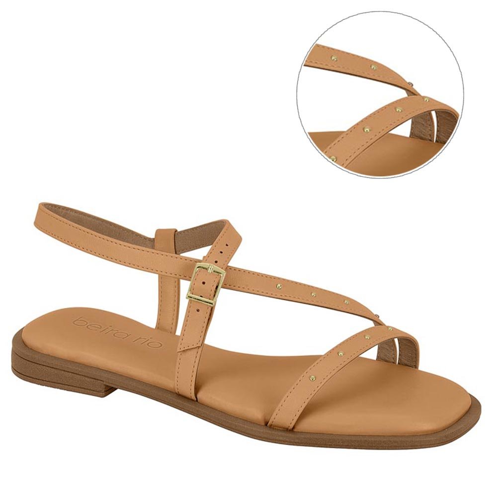 Sandália Feminina Beira Rio Conforto Camel 2