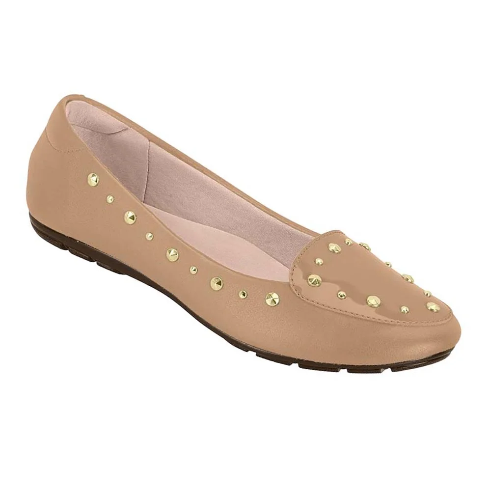Sapatilha Mocasssim Moleca Verniz Fresh Nude Nude 2