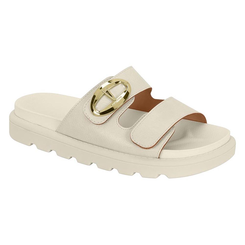 Tamanco Feminino Vizzano Casual Napa Branco Off Branco 1