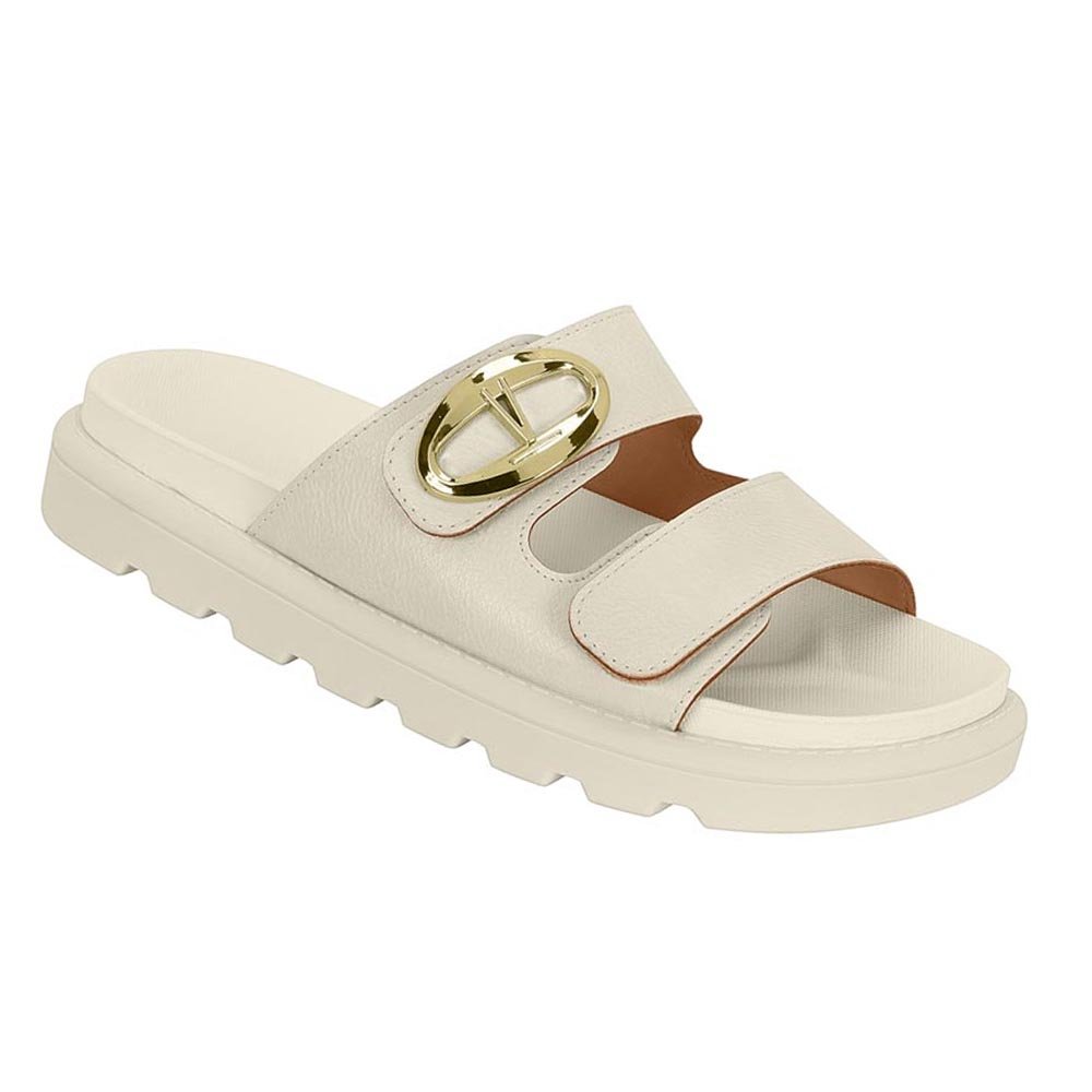 Tamanco Feminino Vizzano Casual Napa Branco Off Branco 2