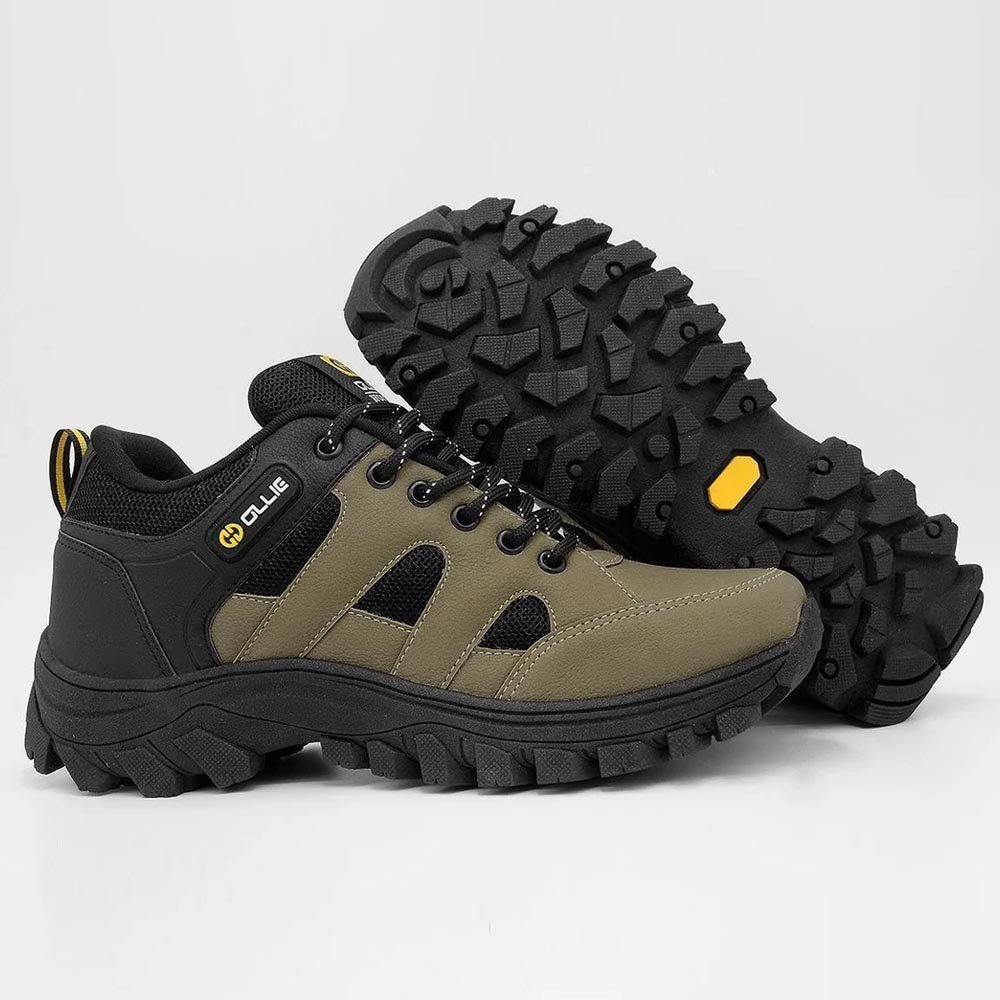 Tênis Trekking Trilha Broncos Adventure Ollie -  Preto/ Oliva Verde/Preto 2