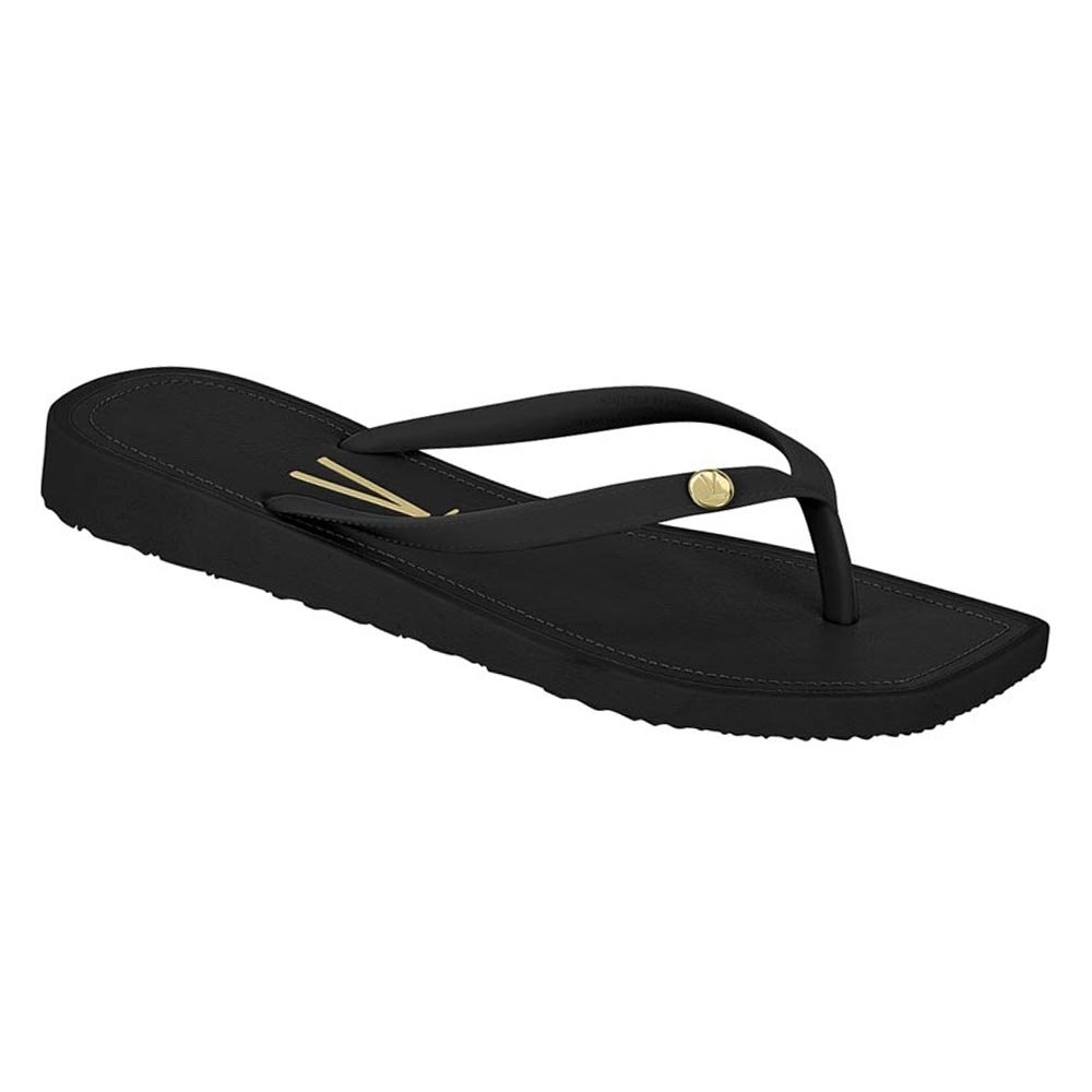 Chinelo Sandália Feminino Vizzano Confortável Bico Quadrado - Preto Preto 2