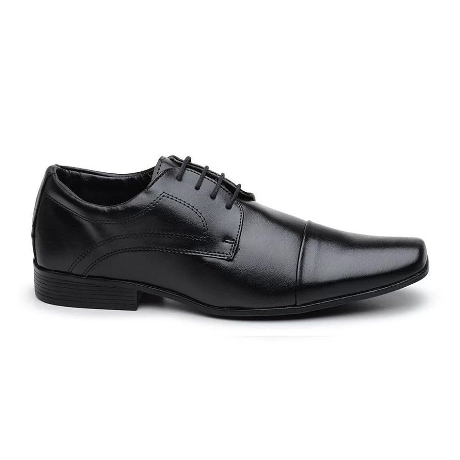 Sapato Bertelli Social Com Cadarço 70018 - Masculino Preto 3