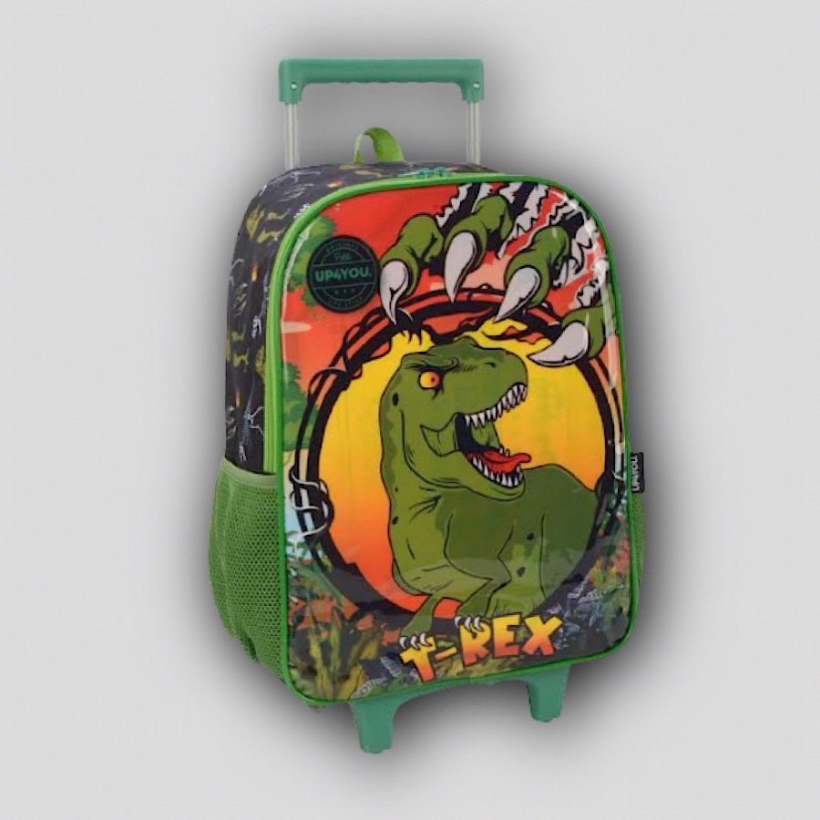 Kit Mochila de Rodinha Luxcel Up4you T-Rex 39342 Preto 2