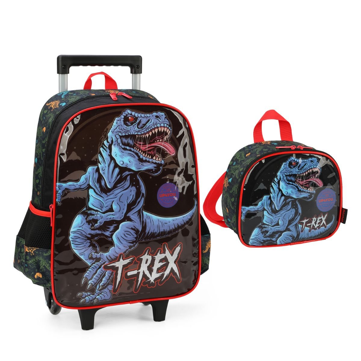 Kit Mochila de Rodinha Luxcel Up4You T-Rex 39412