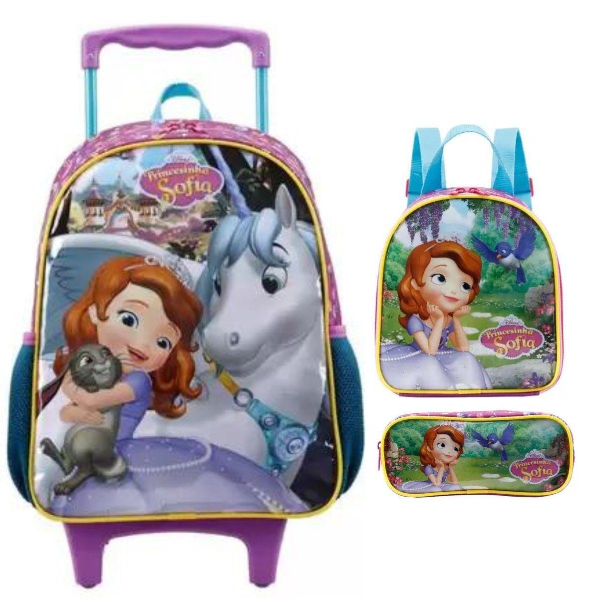 Kit Mochila Rodinha Xeryus 16 Princesa Sofia 11540
