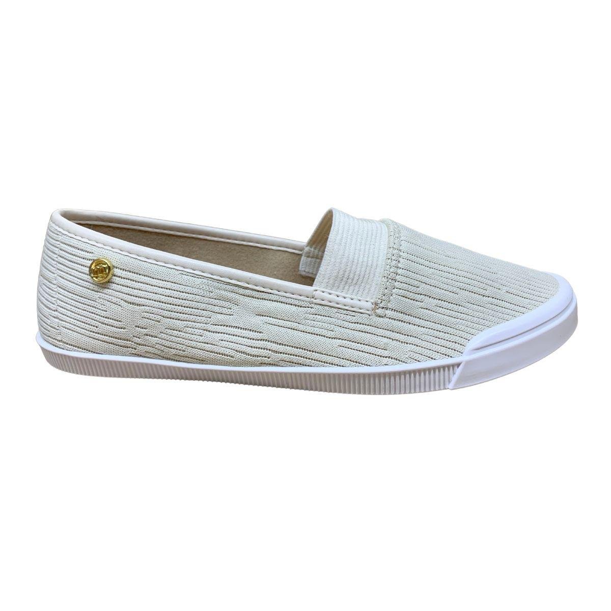 Sapatilha Moleca Knit 5109791 - Feminino Branco 1