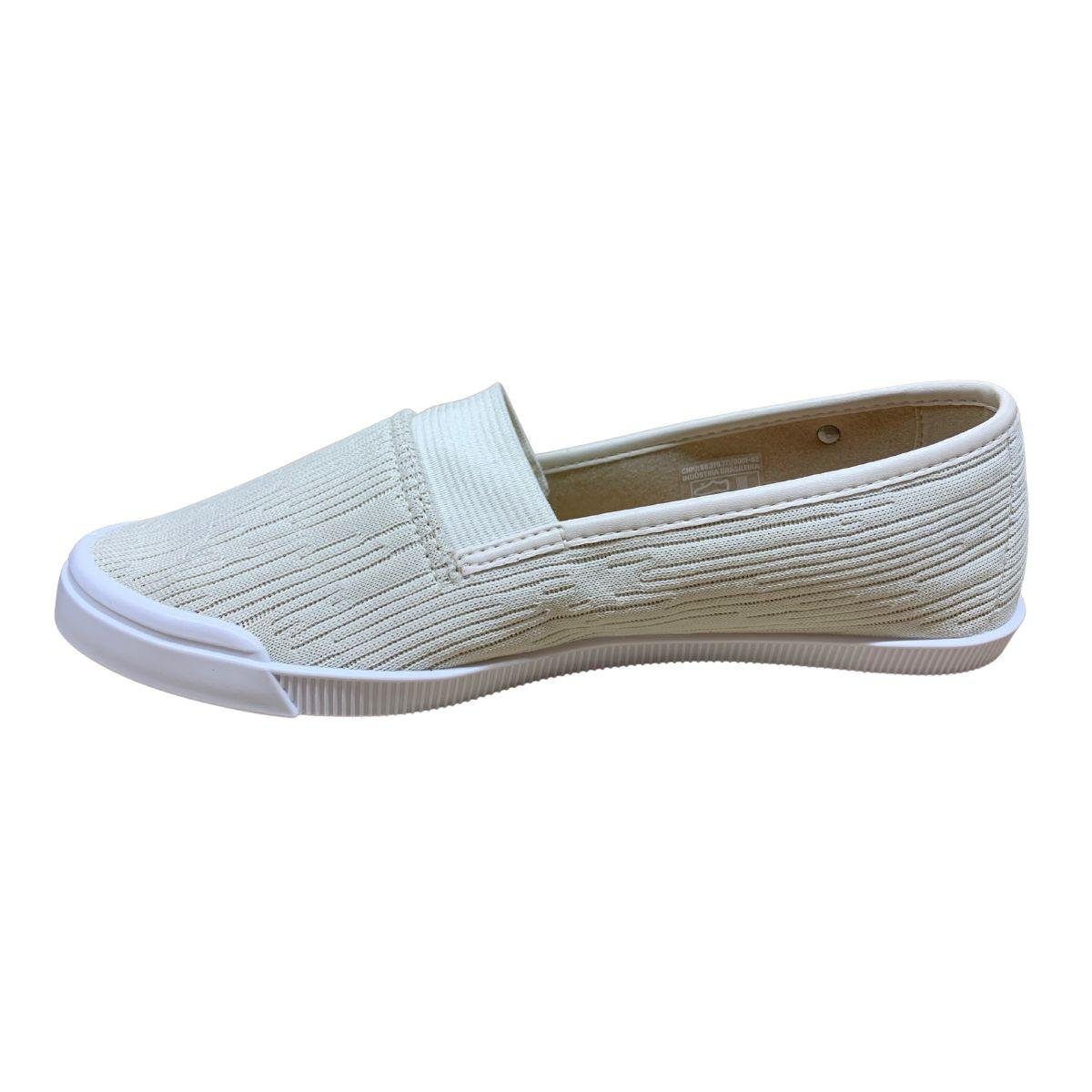 Sapatilha Moleca Knit 5109791 - Feminino Branco 2