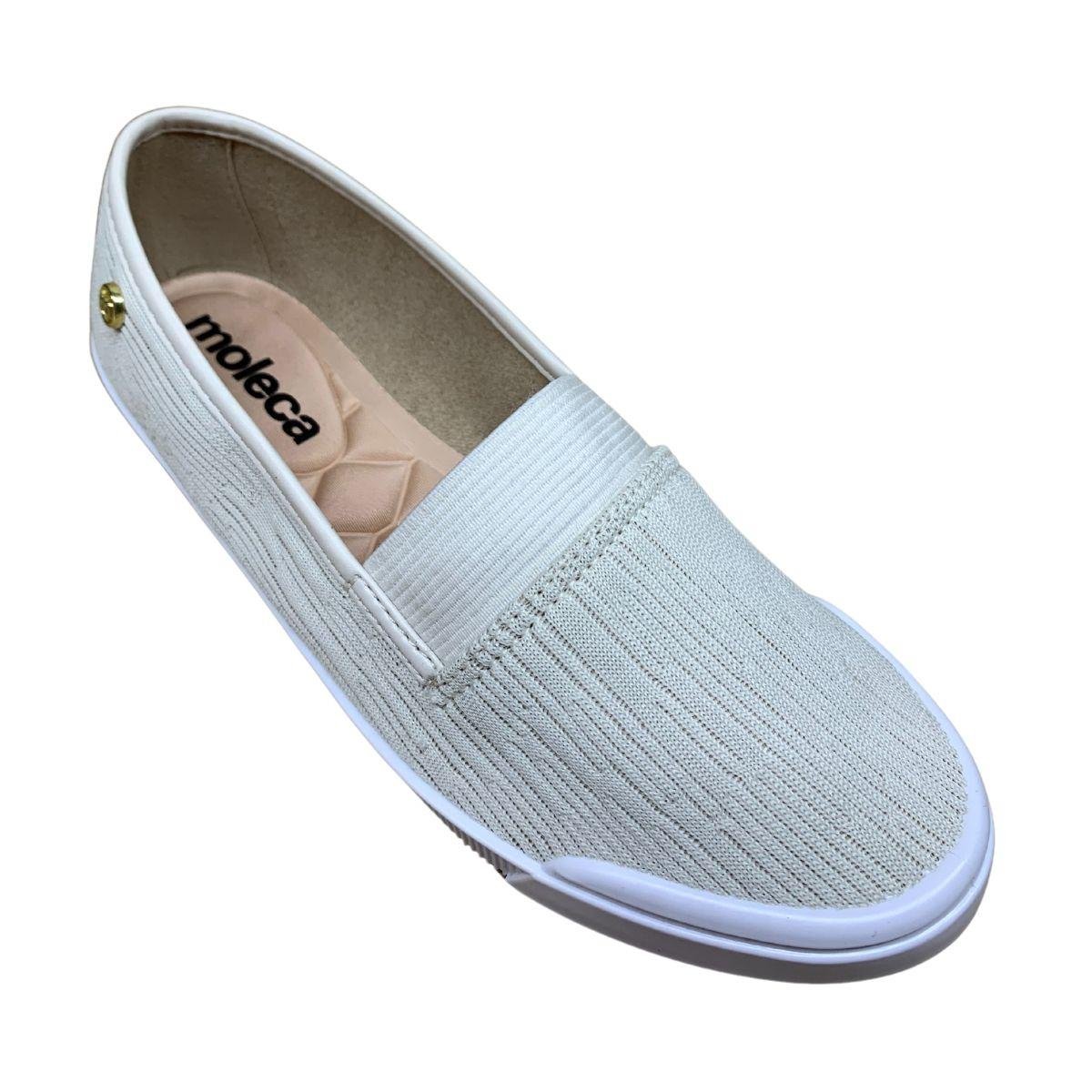 Sapatilha Moleca Knit 5109791 - Feminino Branco 3