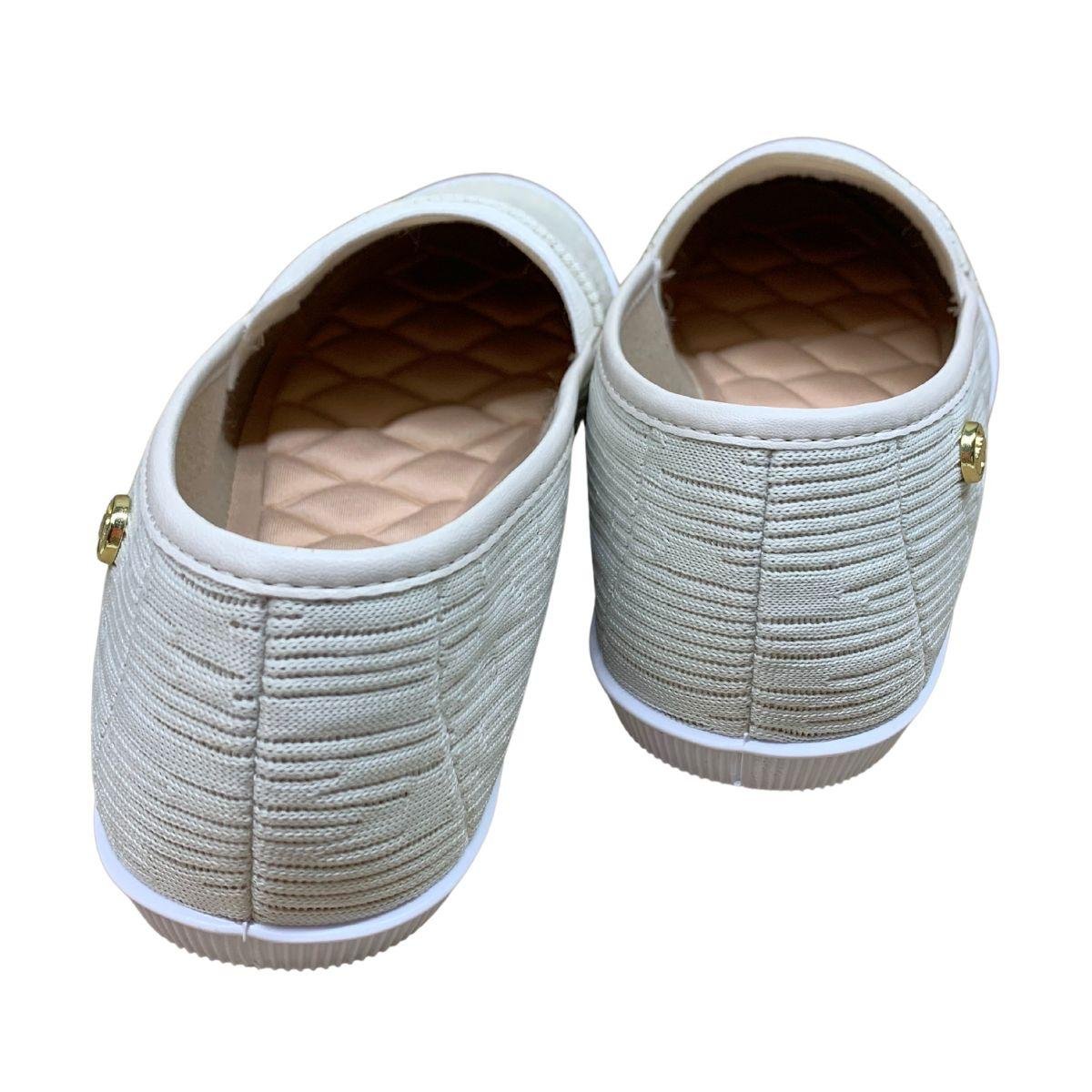 Sapatilha Moleca Knit 5109791 - Feminino Branco 4