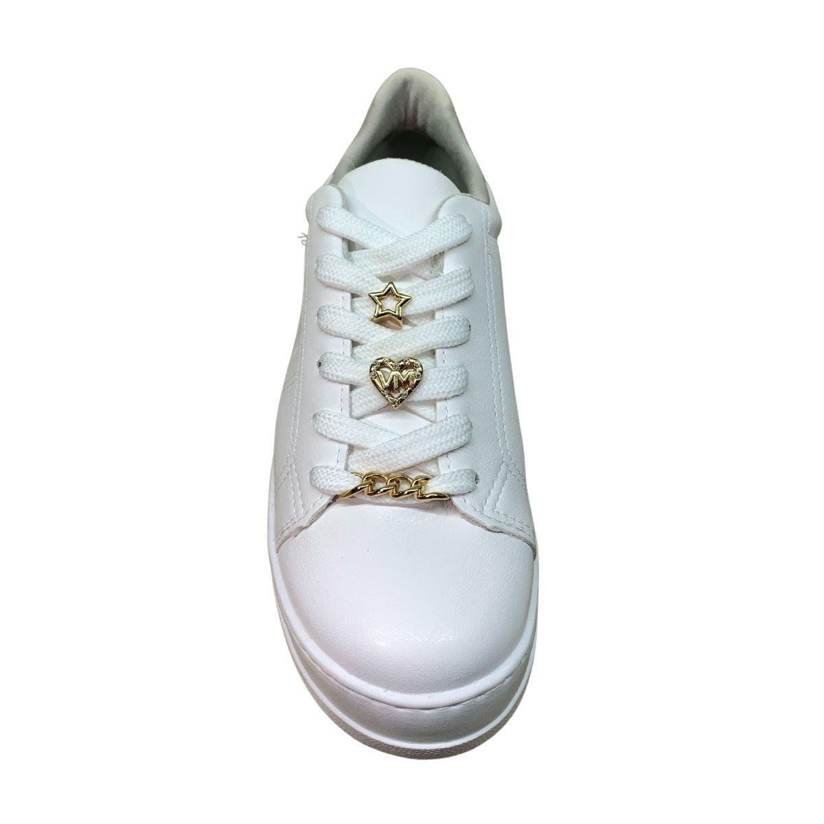 Tenis Casual Via Marte 023002 - Feminino Branco/Dourado 4