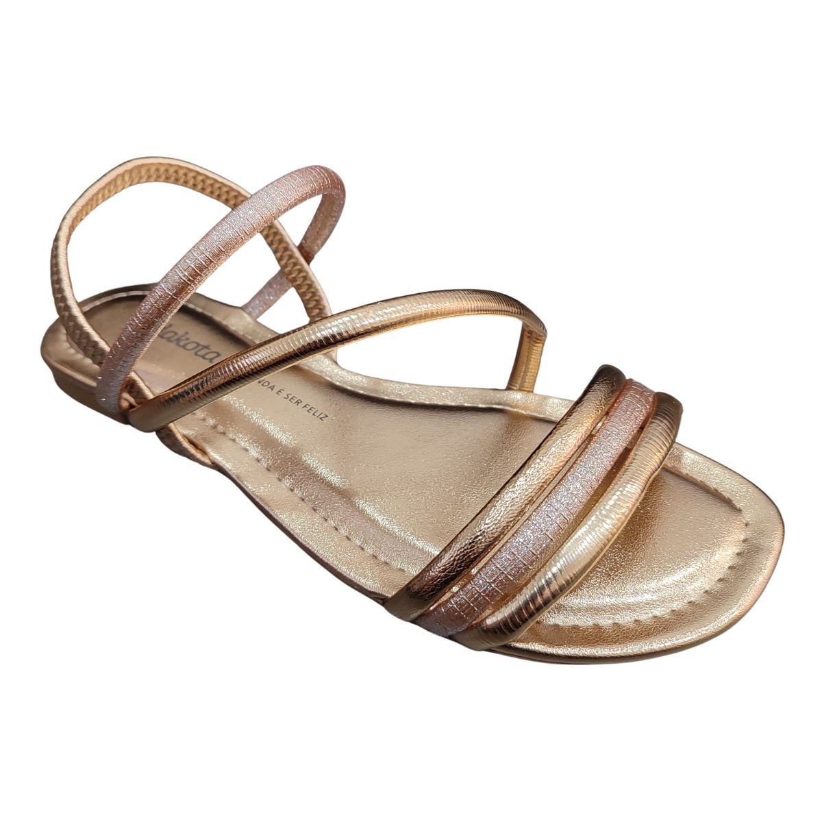 Sandália Dakota Rasteira 8481 - Feminino Dourado 1