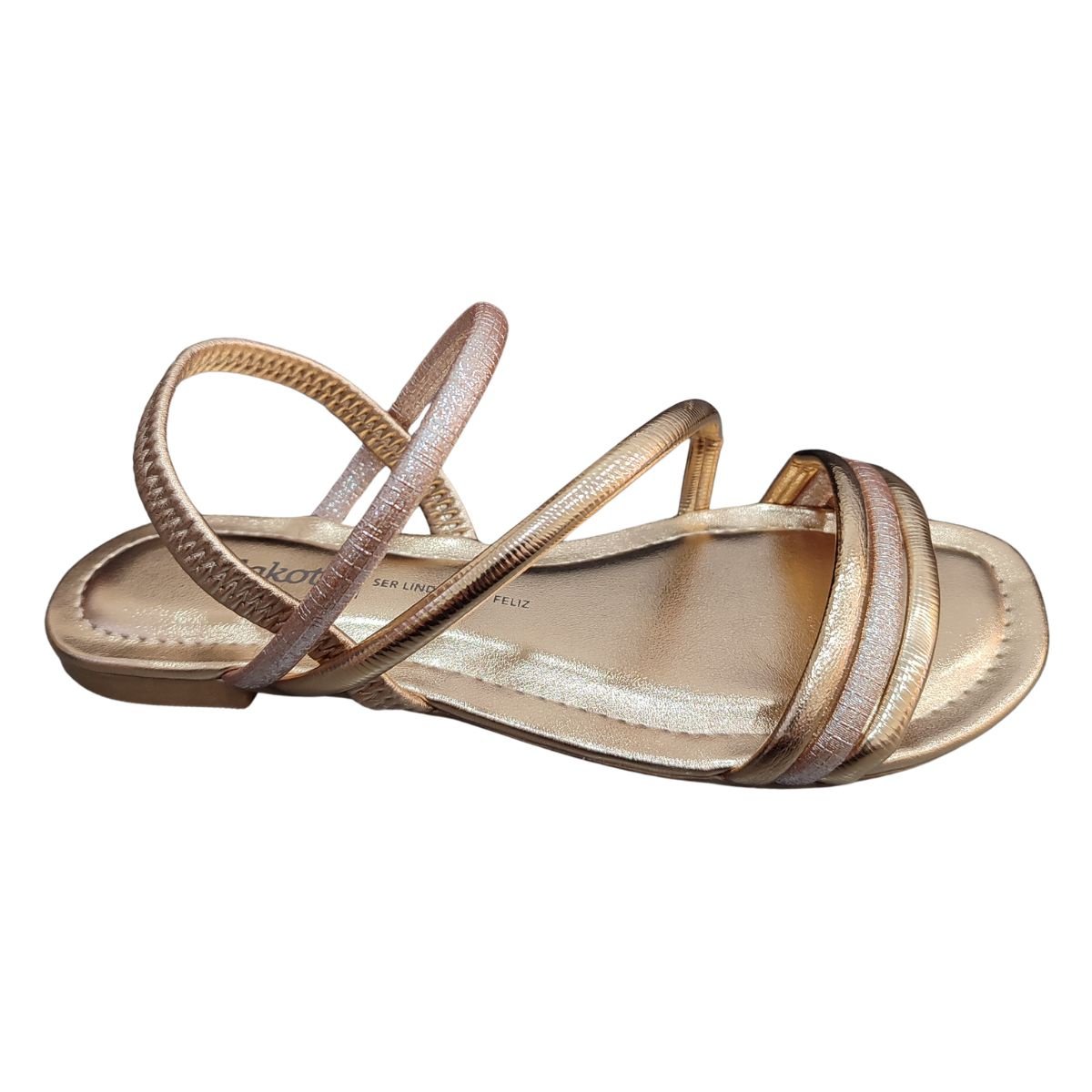 Sandália Dakota Rasteira 8481 - Feminino Dourado 3