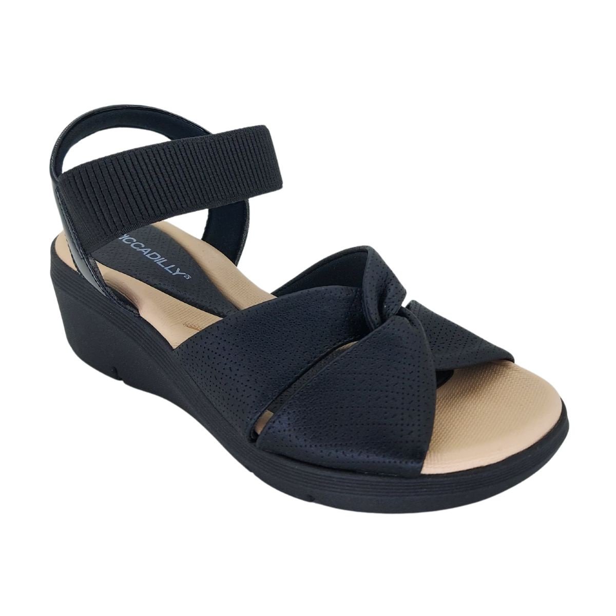 Sandália Piccadilly Anabela Joanete 540378 - Feminino Preto 1