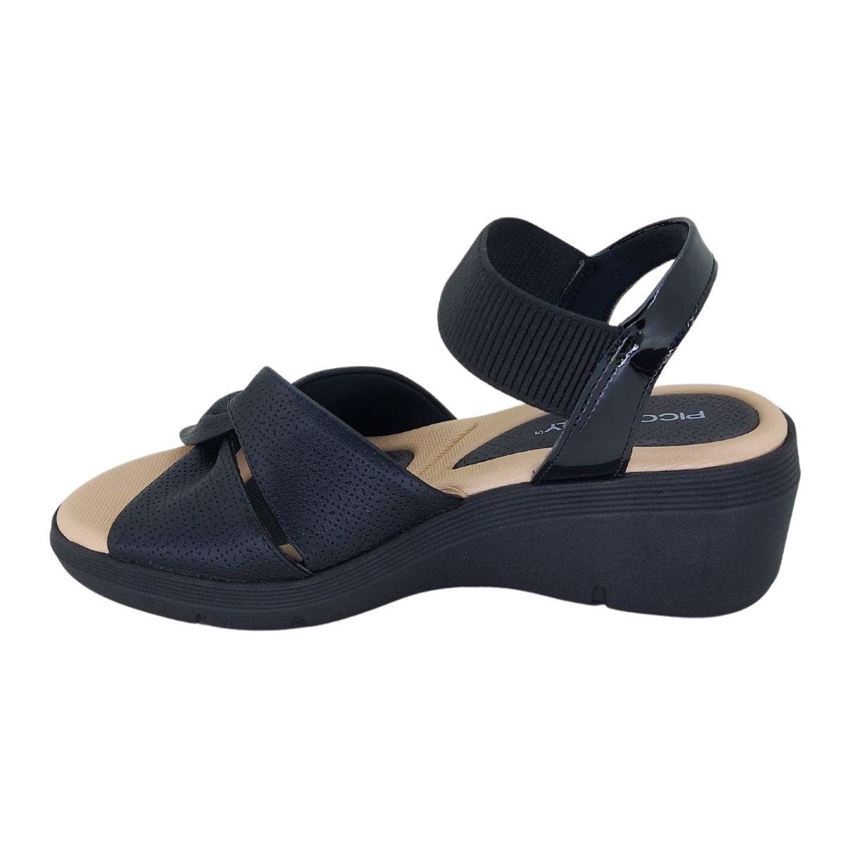 Sandália Piccadilly Anabela Joanete 540378 - Feminino Preto 3