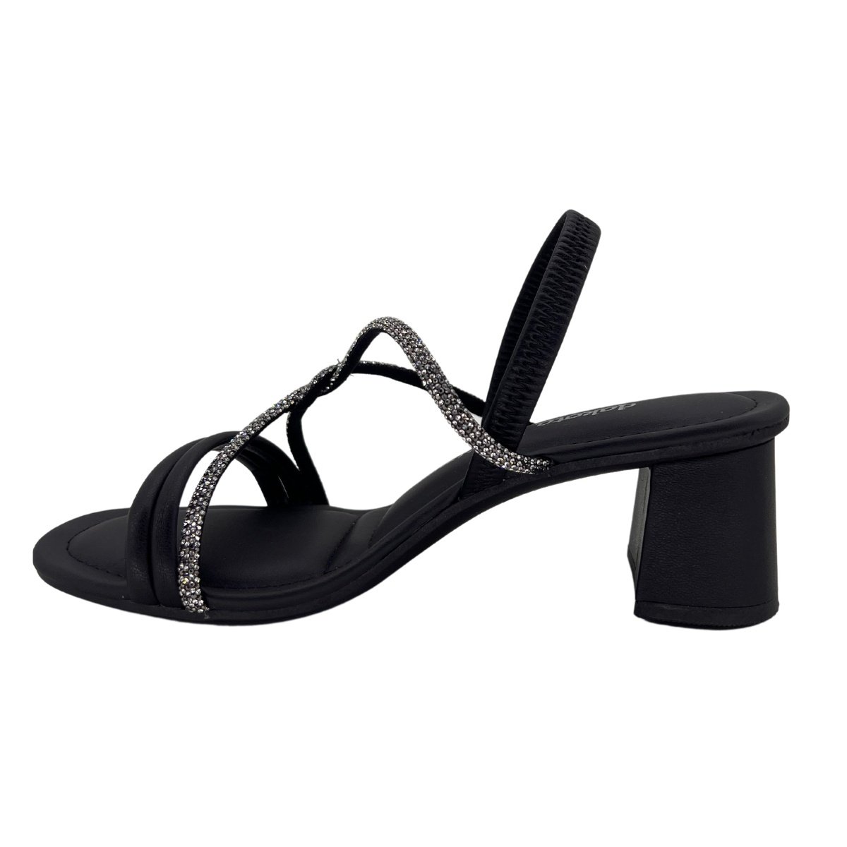 Sandália Dakota Salto Bloco Strass 7912 - Feminino Preto 3