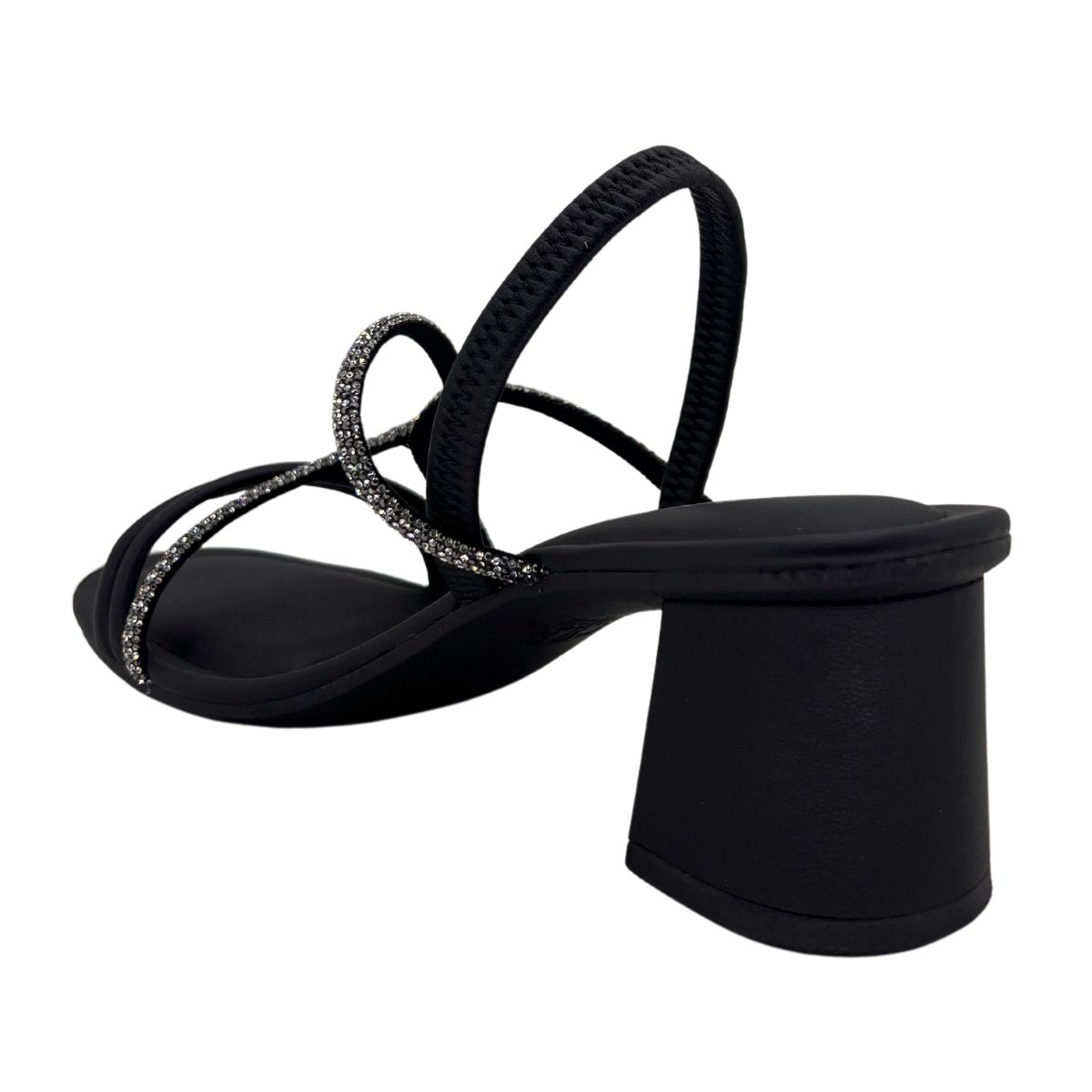 Sandália Dakota Salto Bloco Strass 7912 - Feminino Preto 4