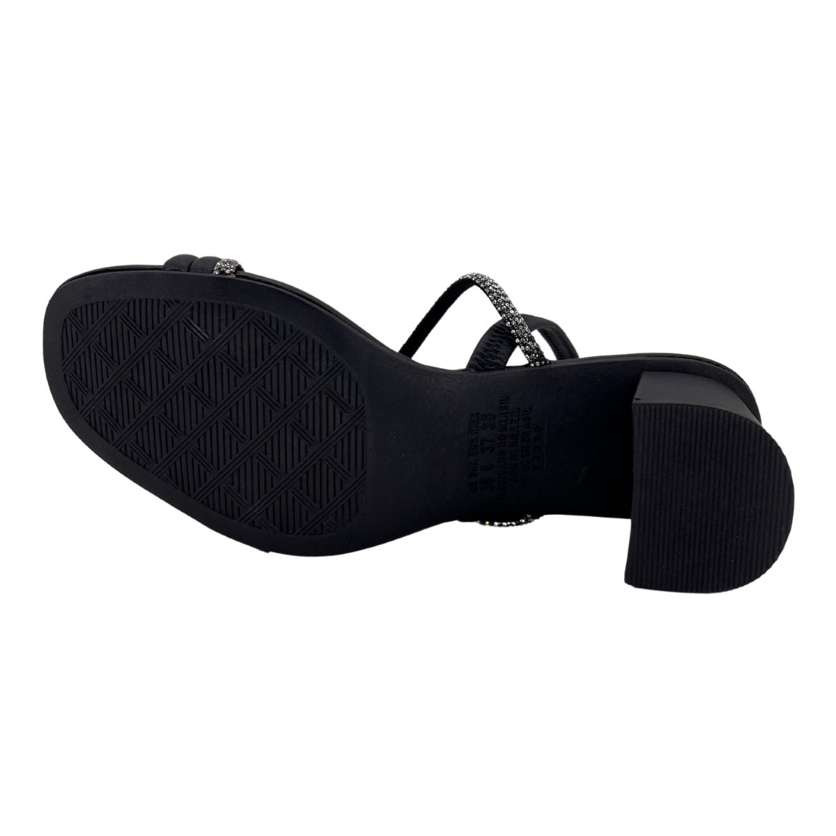 Sandália Dakota Salto Bloco Strass 7912 - Feminino Preto 5