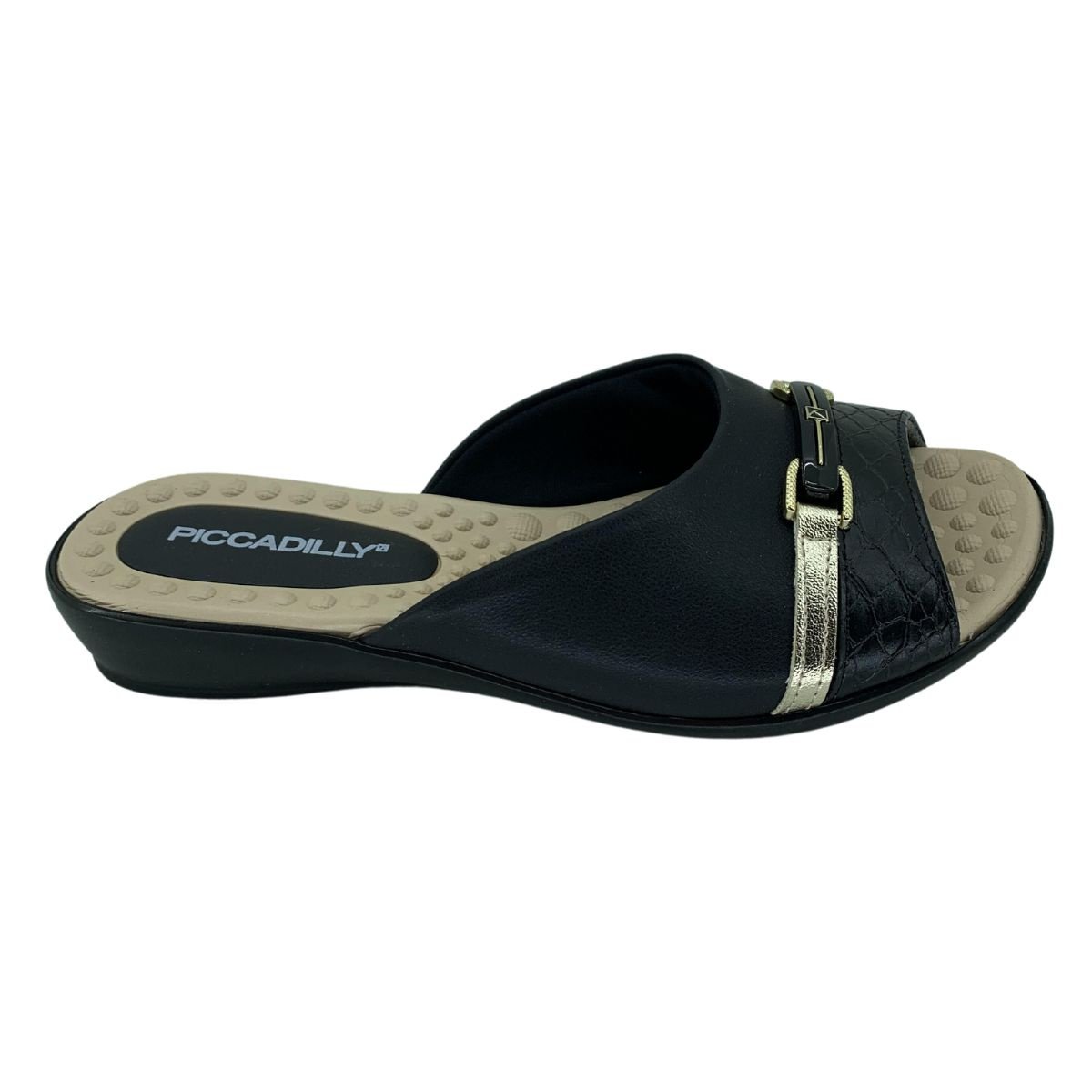 Tamanco Rasteira Piccadilly 500375 - Feminino Preto 4