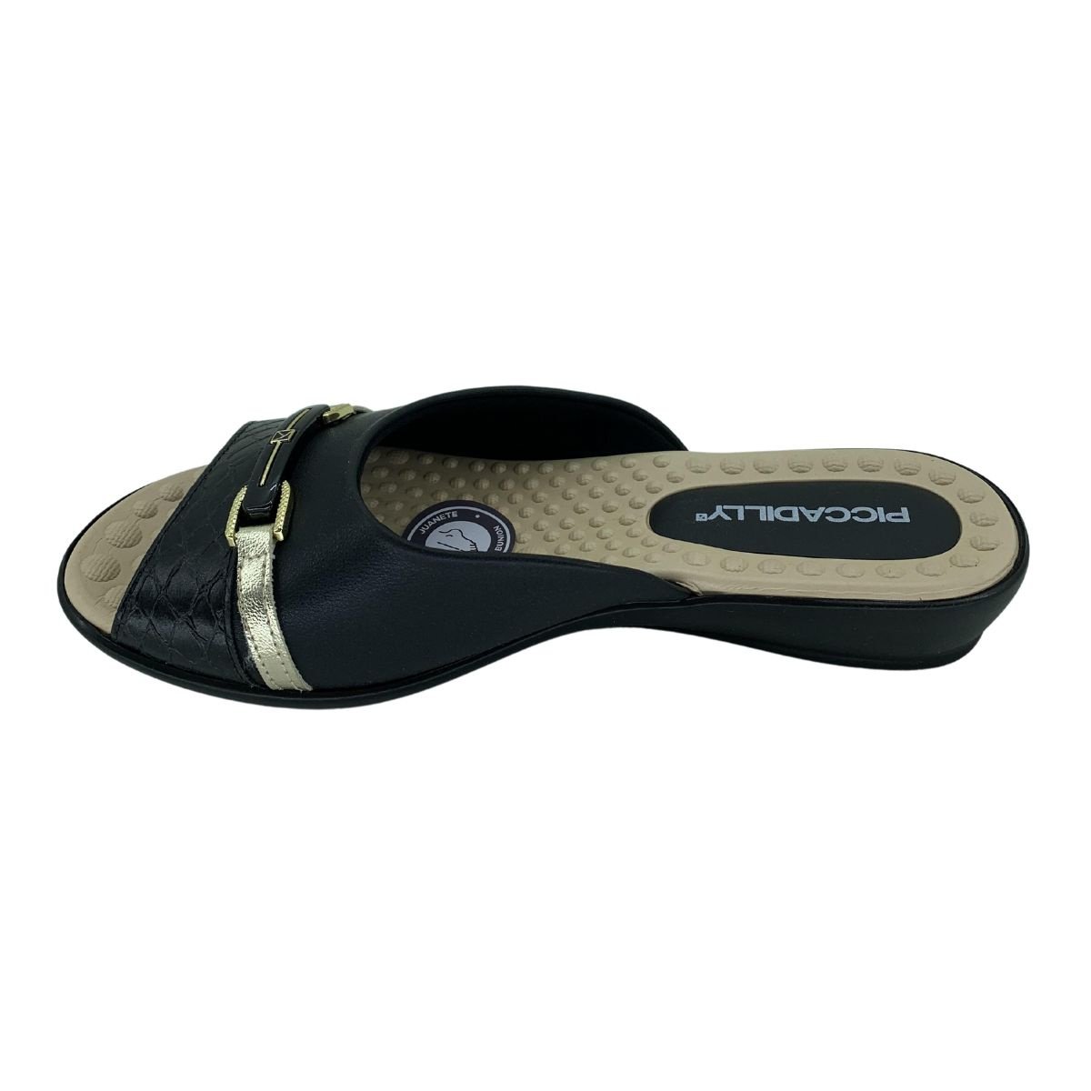 Tamanco Rasteira Piccadilly 500375 - Feminino Preto 5