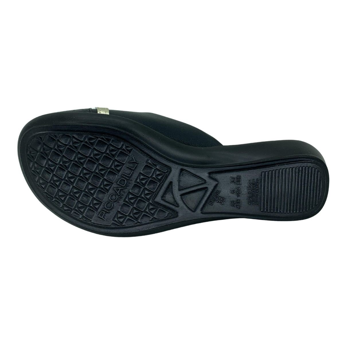 Tamanco Rasteira Piccadilly 500375 - Feminino Preto 2