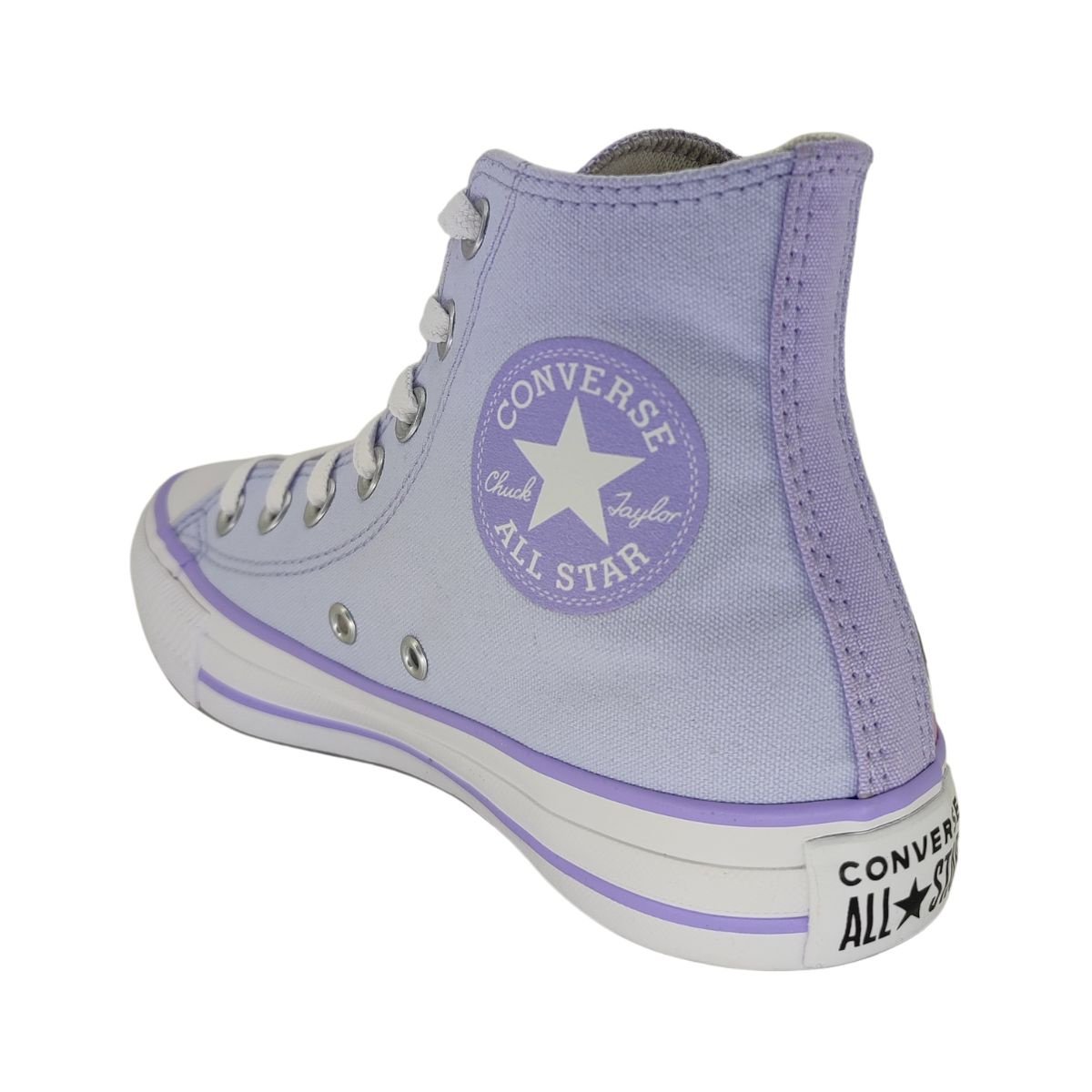 Tênis All Star Converse Stitch Cano Alto CK1379 Unissex Lilás 4