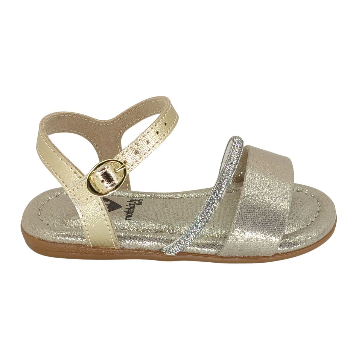 Sandália Molekinha Strass 2114277 - Infantil Dourado 2