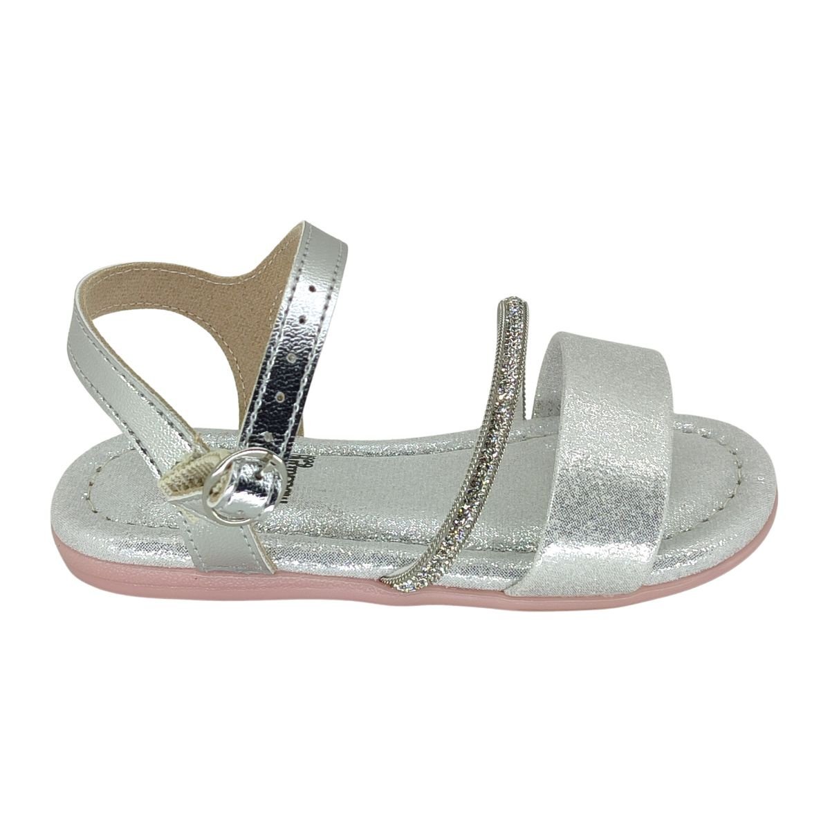 Sandália Molekinha Strass 2114277 - Infantil Branco 2
