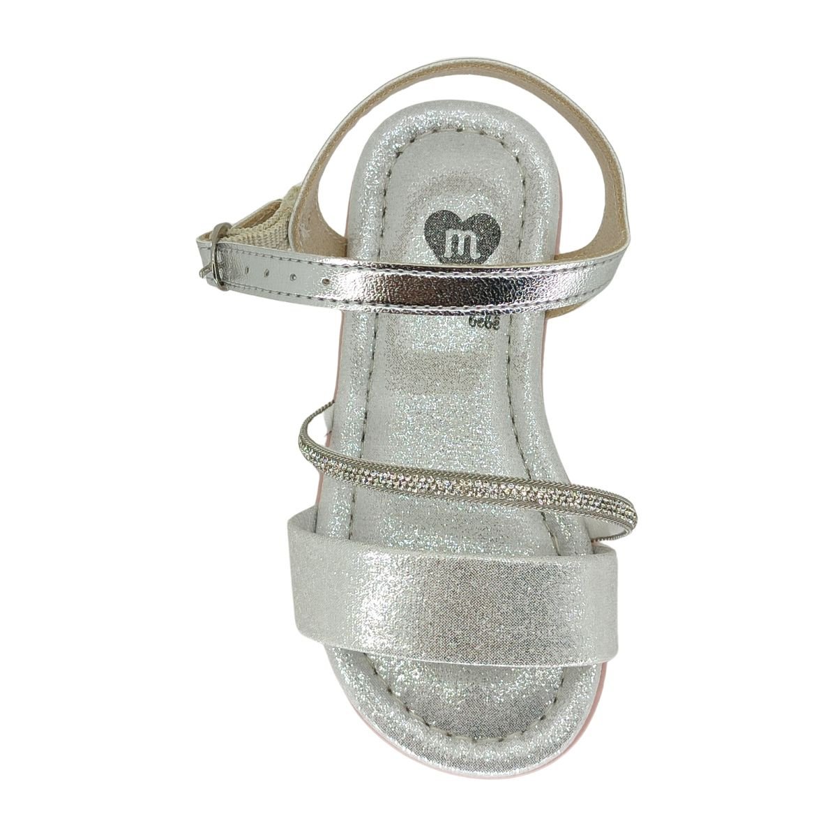 Sandália Molekinha Strass 2114277 - Infantil Branco 4